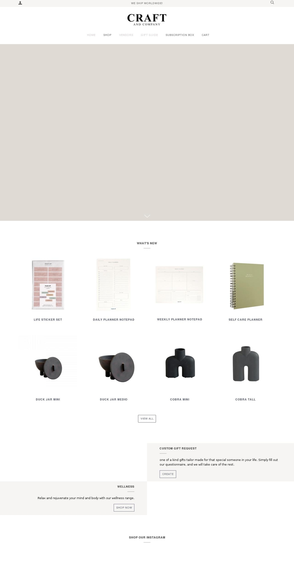 craftandcompany.co shopify website screenshot