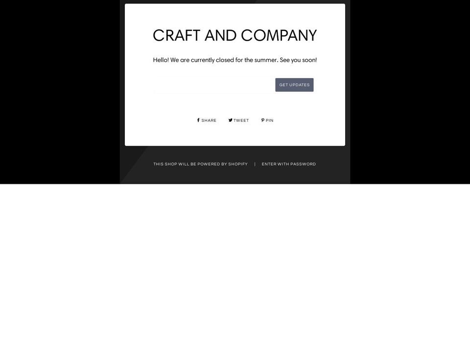 craftandcompany.com shopify website screenshot