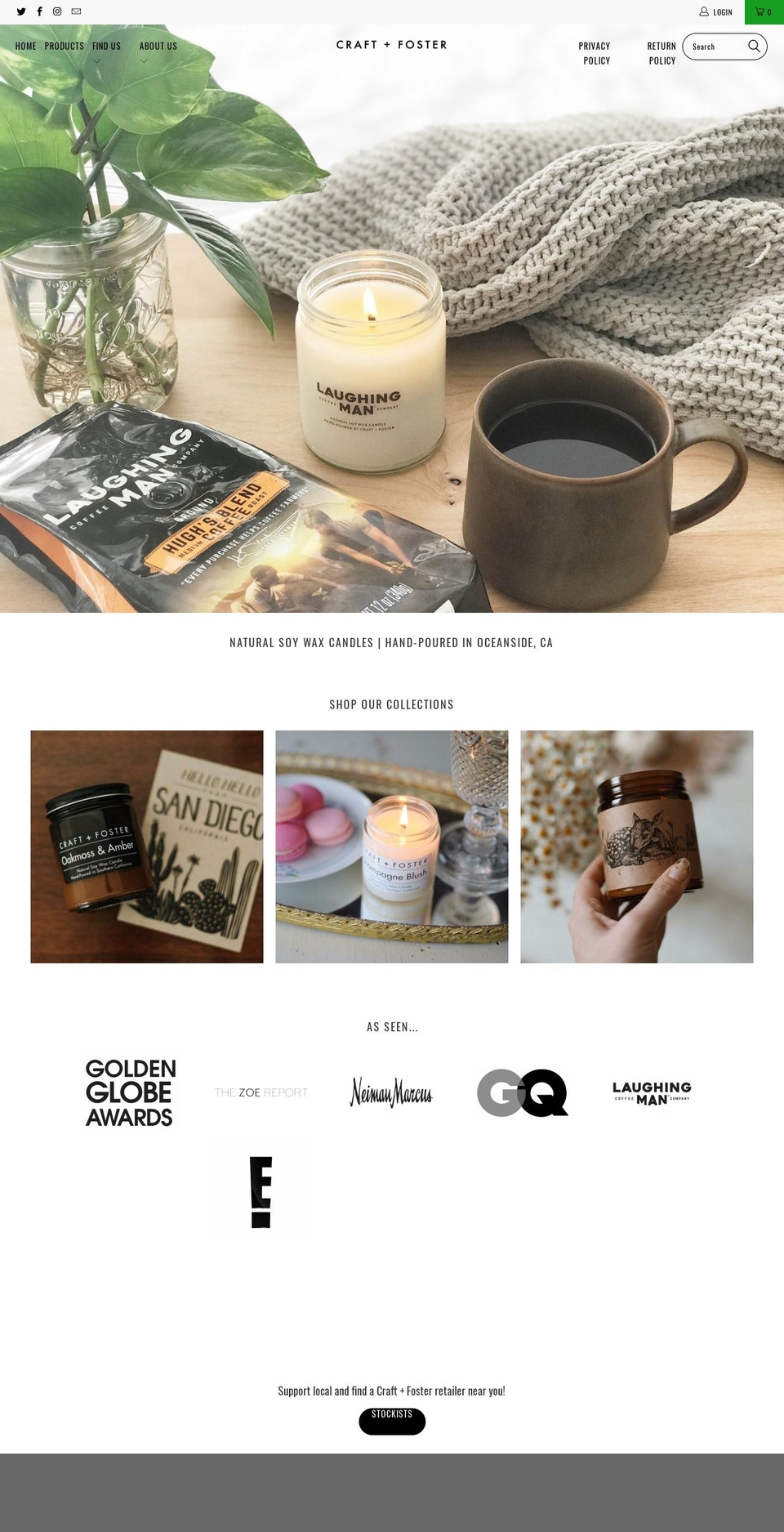 craftandfoster.com shopify website screenshot