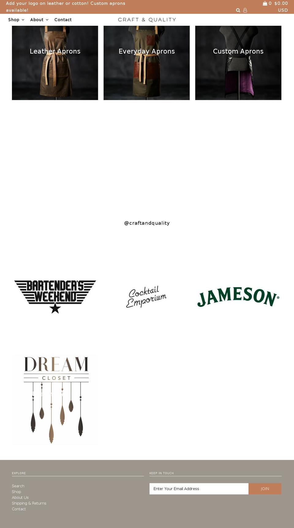 craftandquality.com — Shopify storefront screenshot