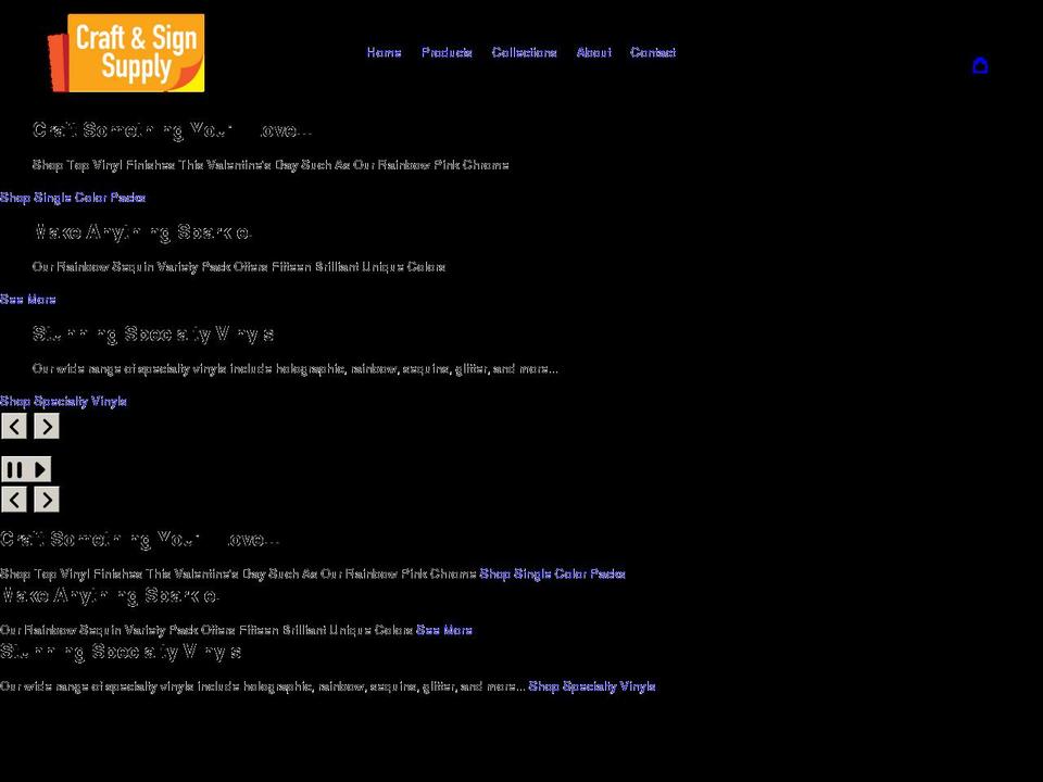 craftandsignsupply.com shopify website screenshot