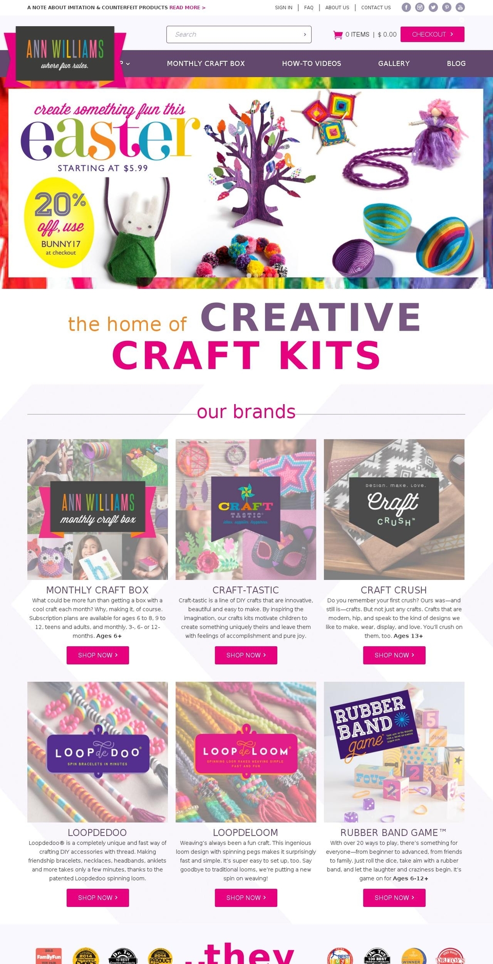 craftastic.info shopify website screenshot