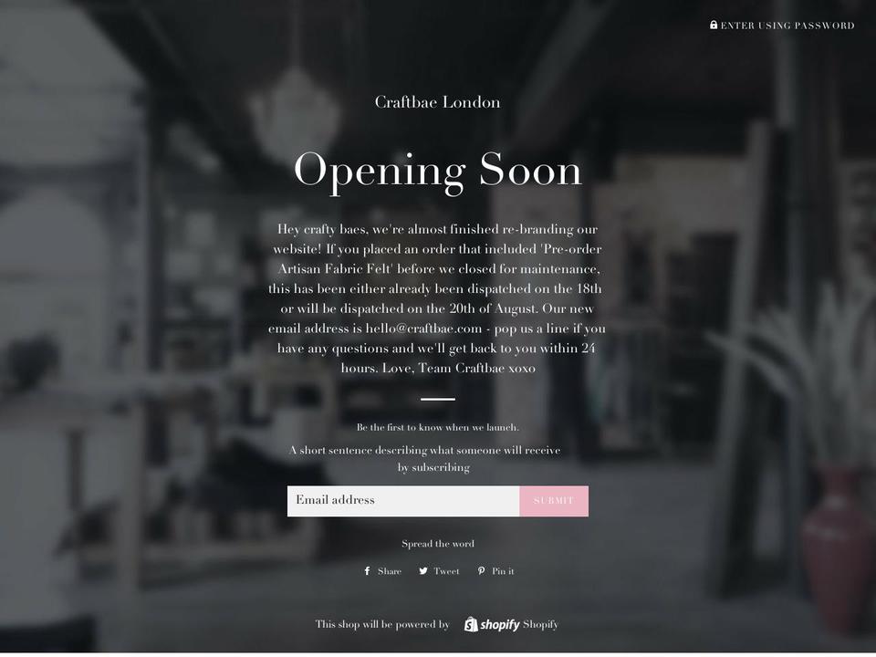 craftbae.com — Shopify storefront screenshot