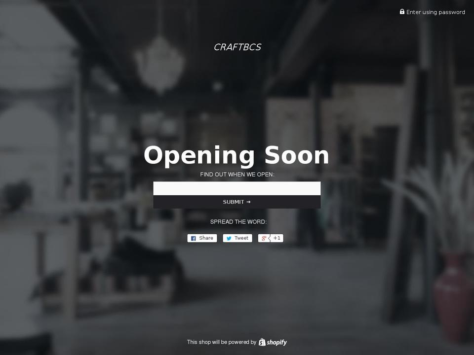 craftbcs.com shopify website screenshot
