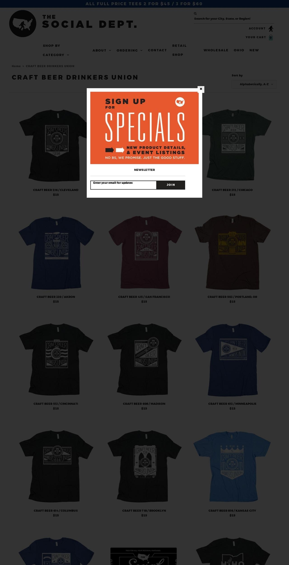 craftbeerdrinkersunion.com — Shopify storefront screenshot