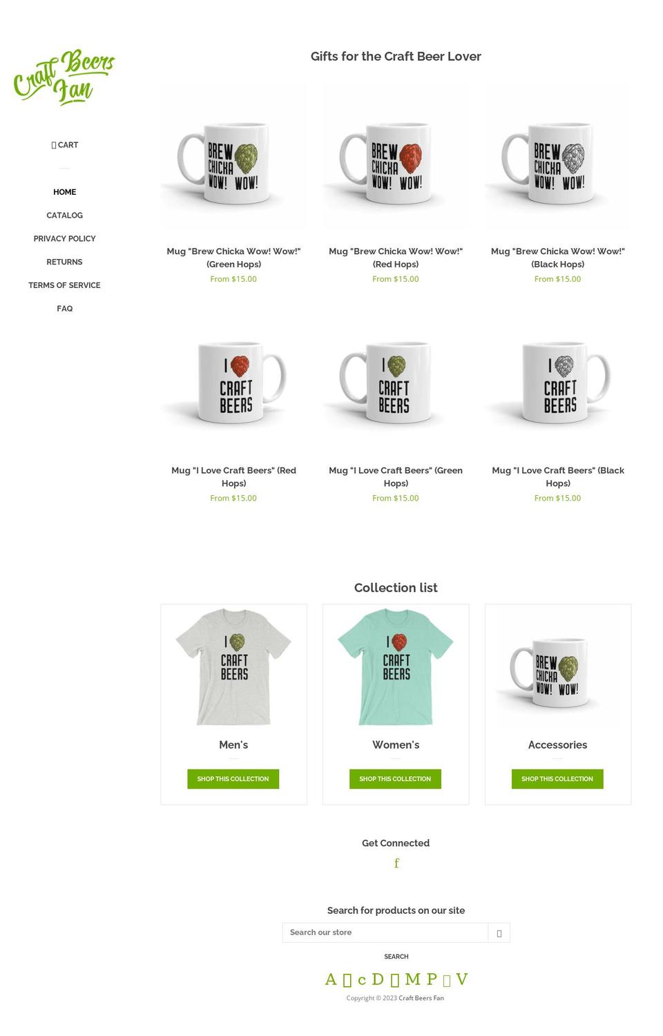 craftbeersfan.com shopify website screenshot