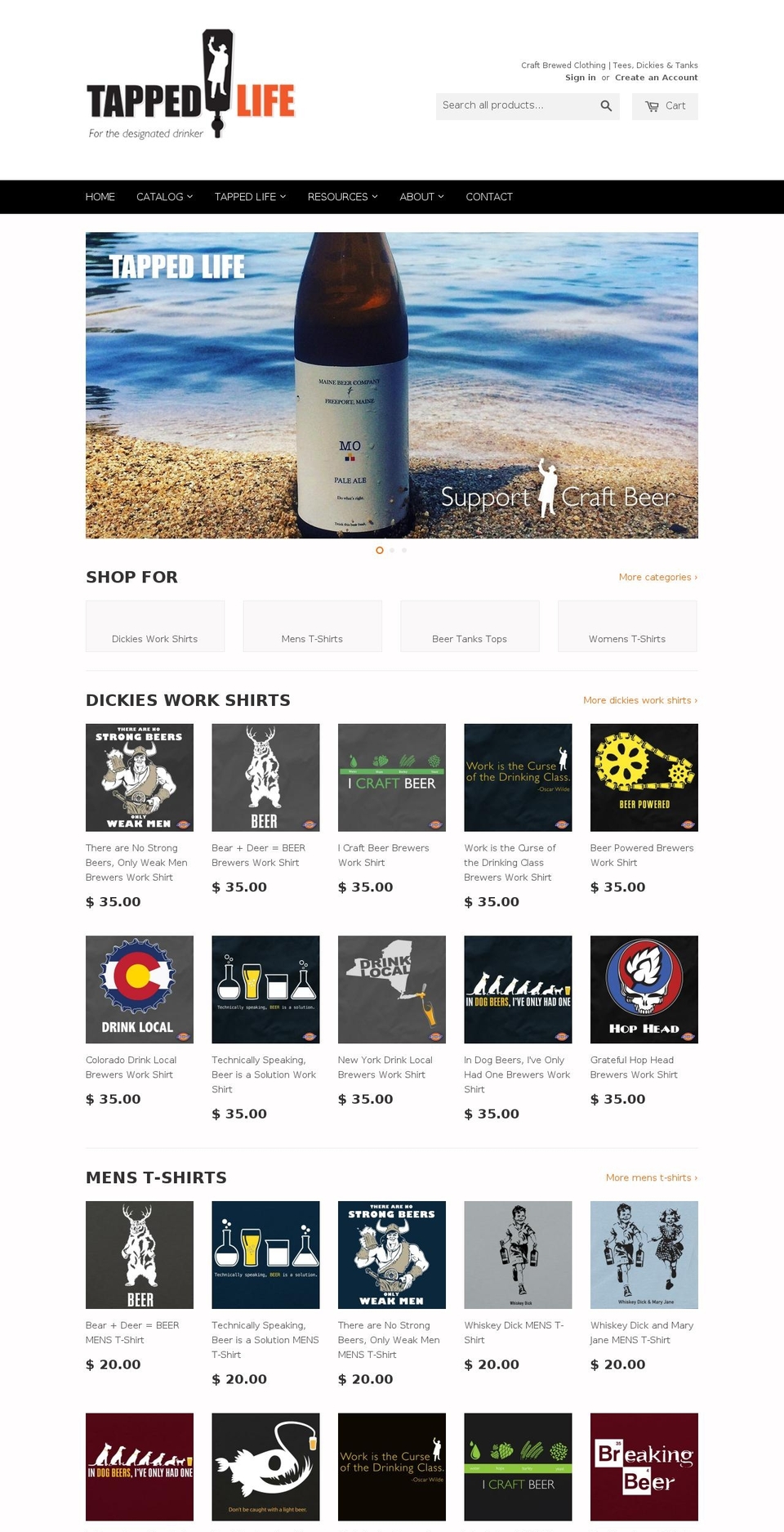 craftbrewed.net shopify website screenshot