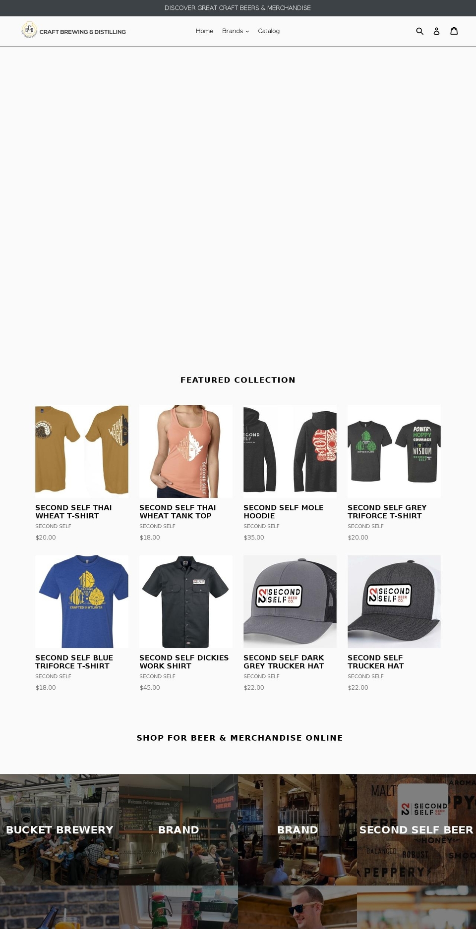 craftbrewingdistilling.com shopify website screenshot