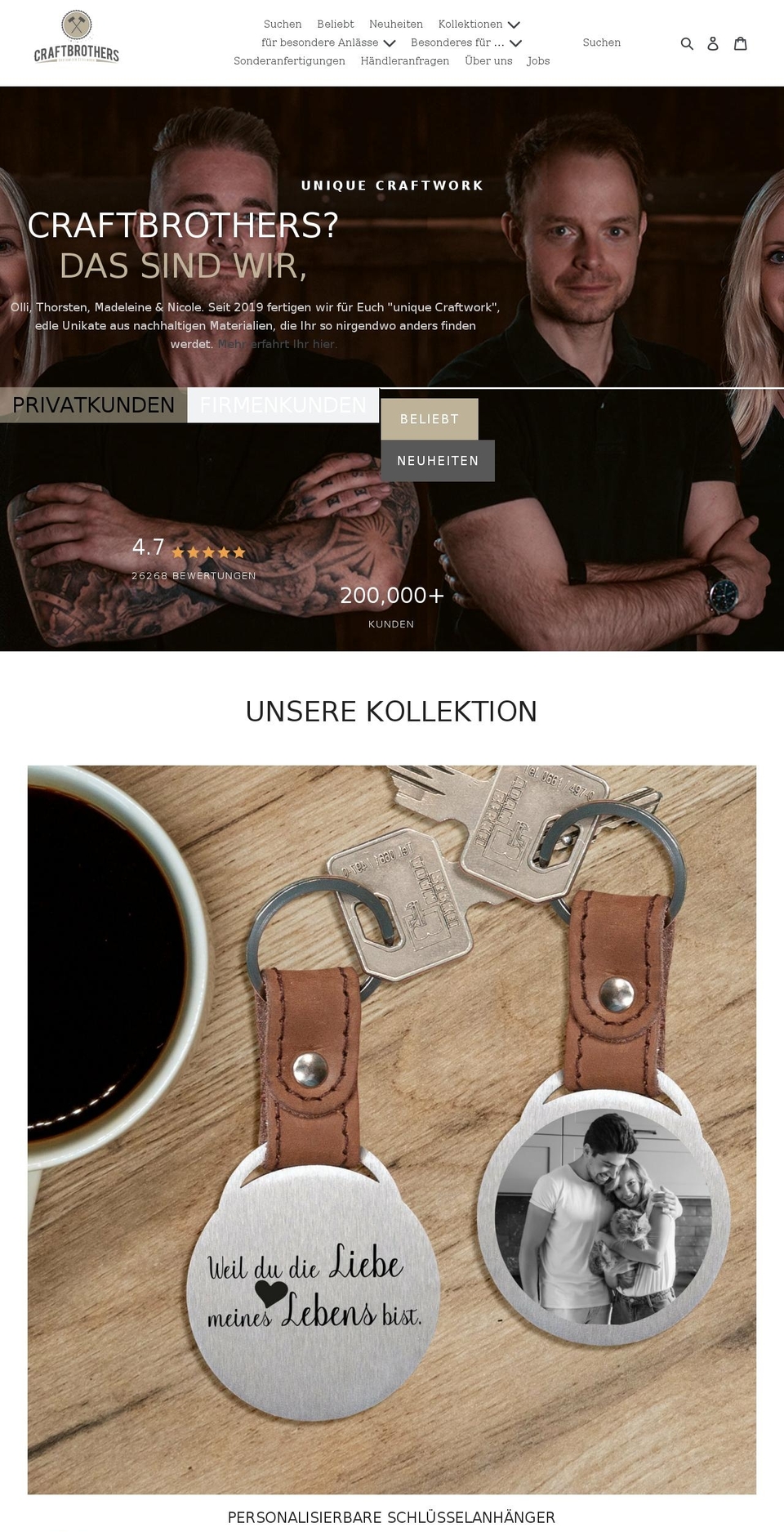 craftbrothers.net shopify website screenshot