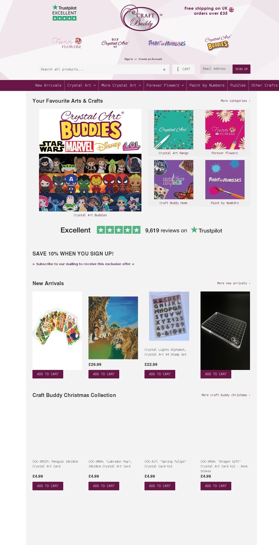 craftbuddyshop.com shopify website screenshot