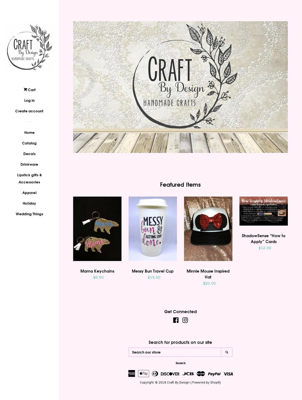 craftbydesign.org shopify website screenshot