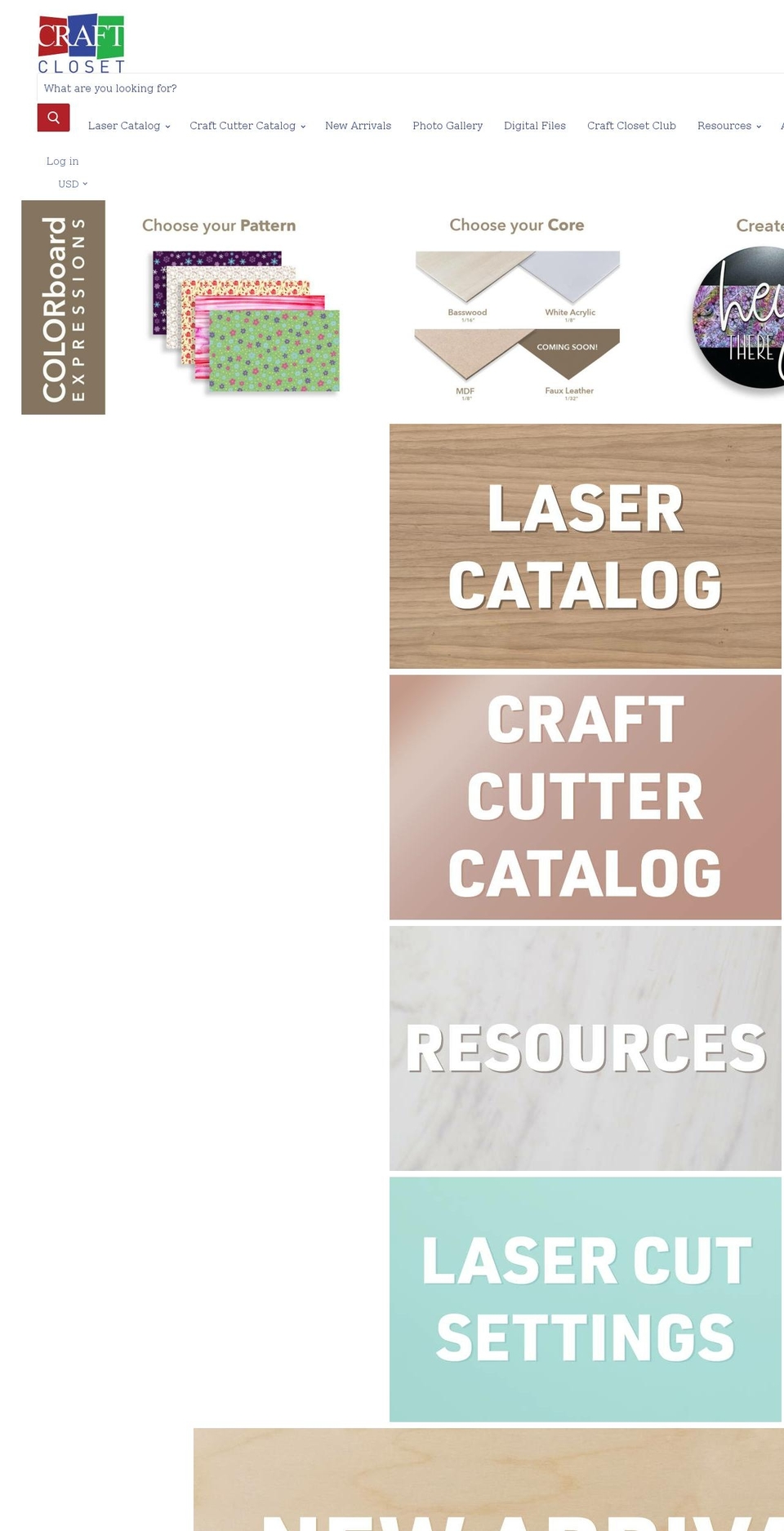 craftcloset.com shopify website screenshot