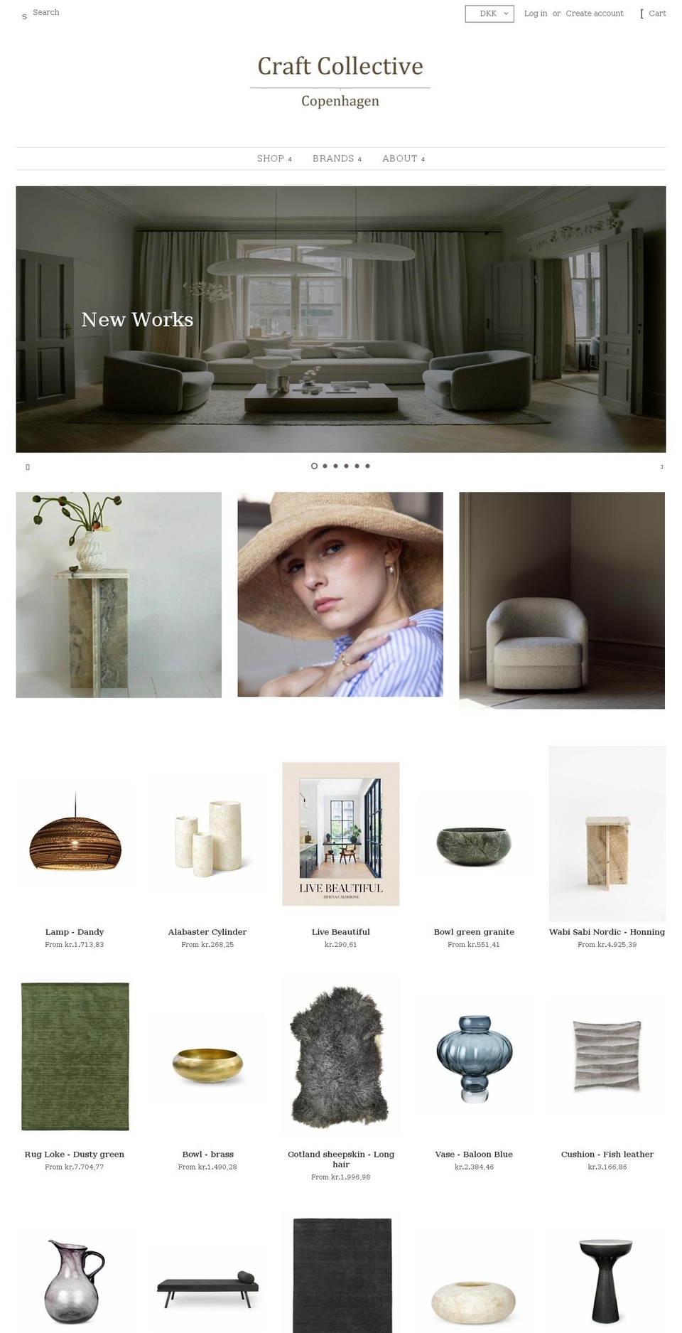 craftcollectivecopenhagen.com shopify website screenshot