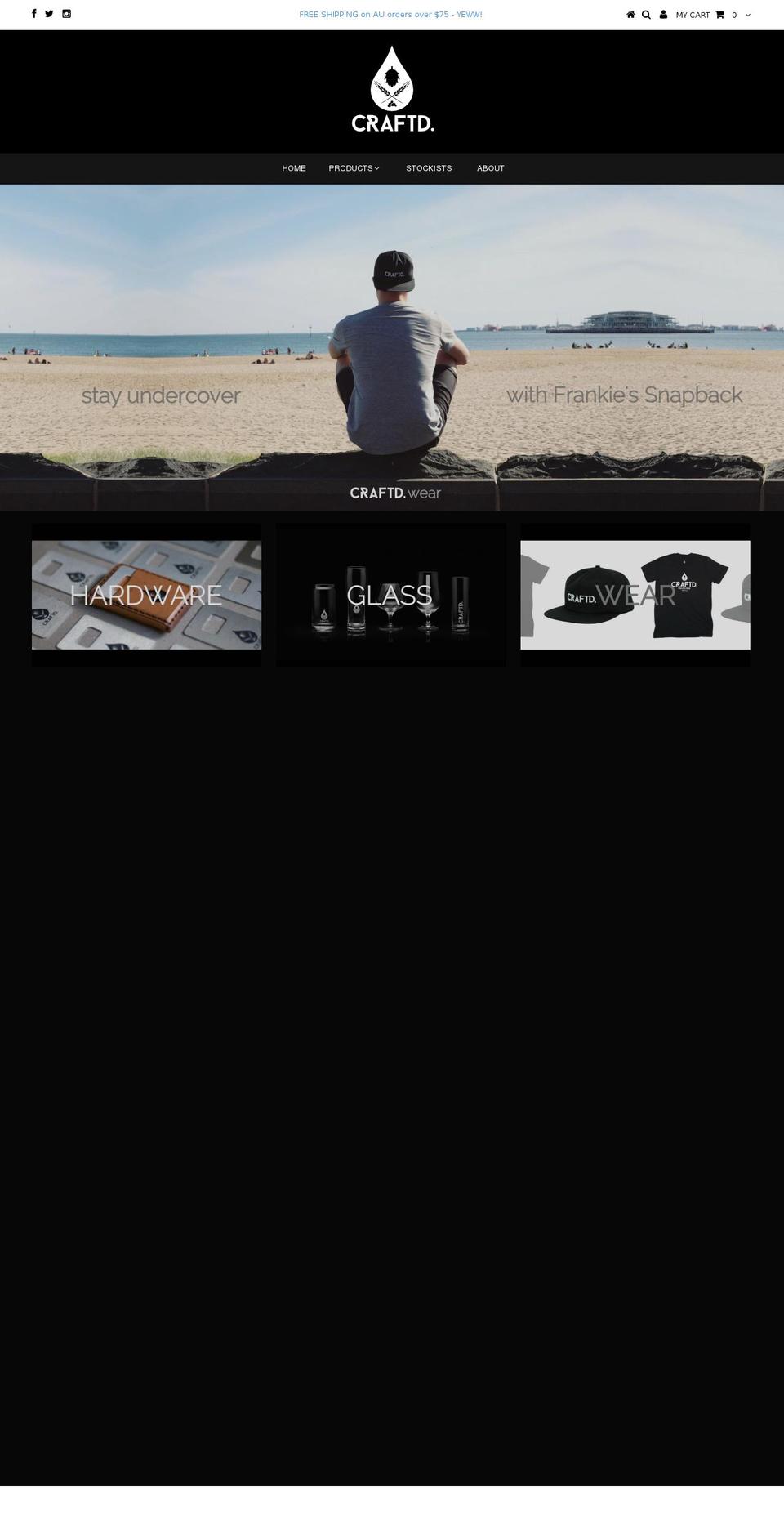 craftdglass.com shopify website screenshot