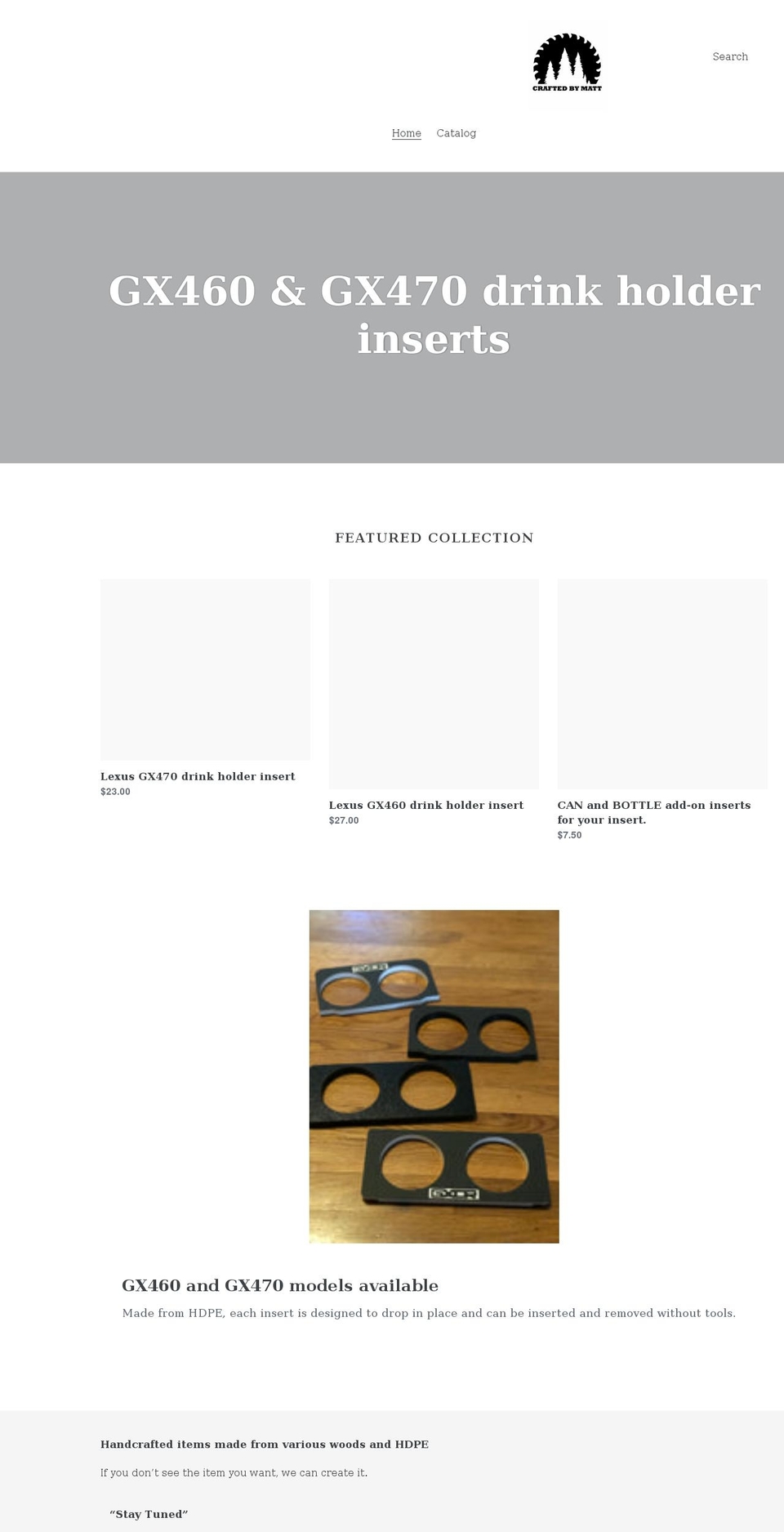 crafted-by-matt.com shopify website screenshot