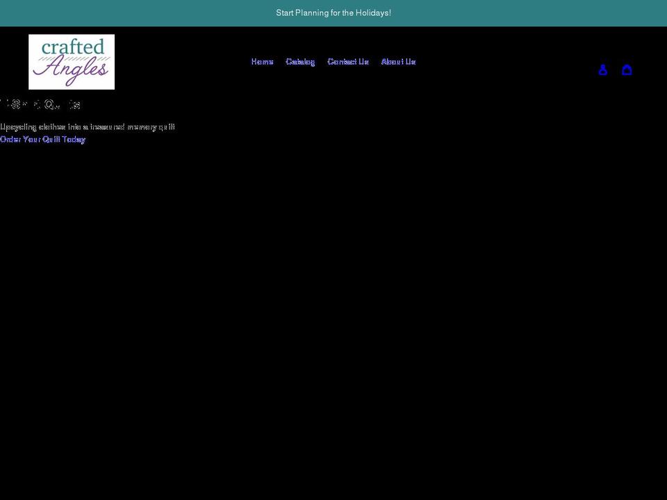 craftedangles.com shopify website screenshot