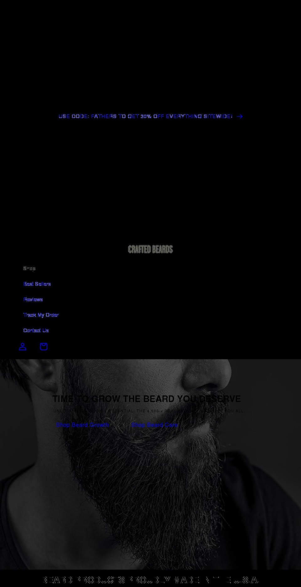 craftedbeards.com shopify website screenshot
