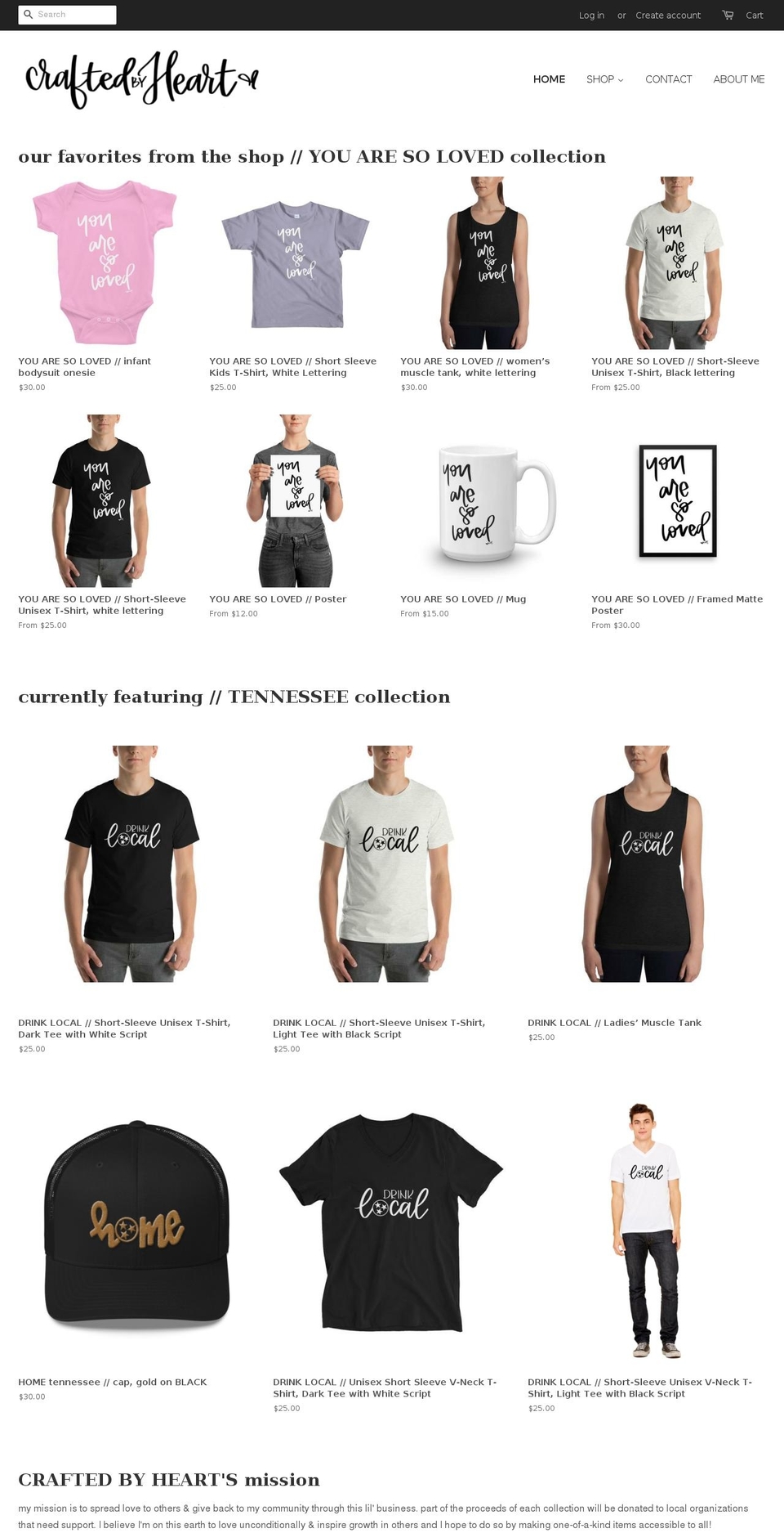 craftedbyheart.com — Shopify storefront screenshot