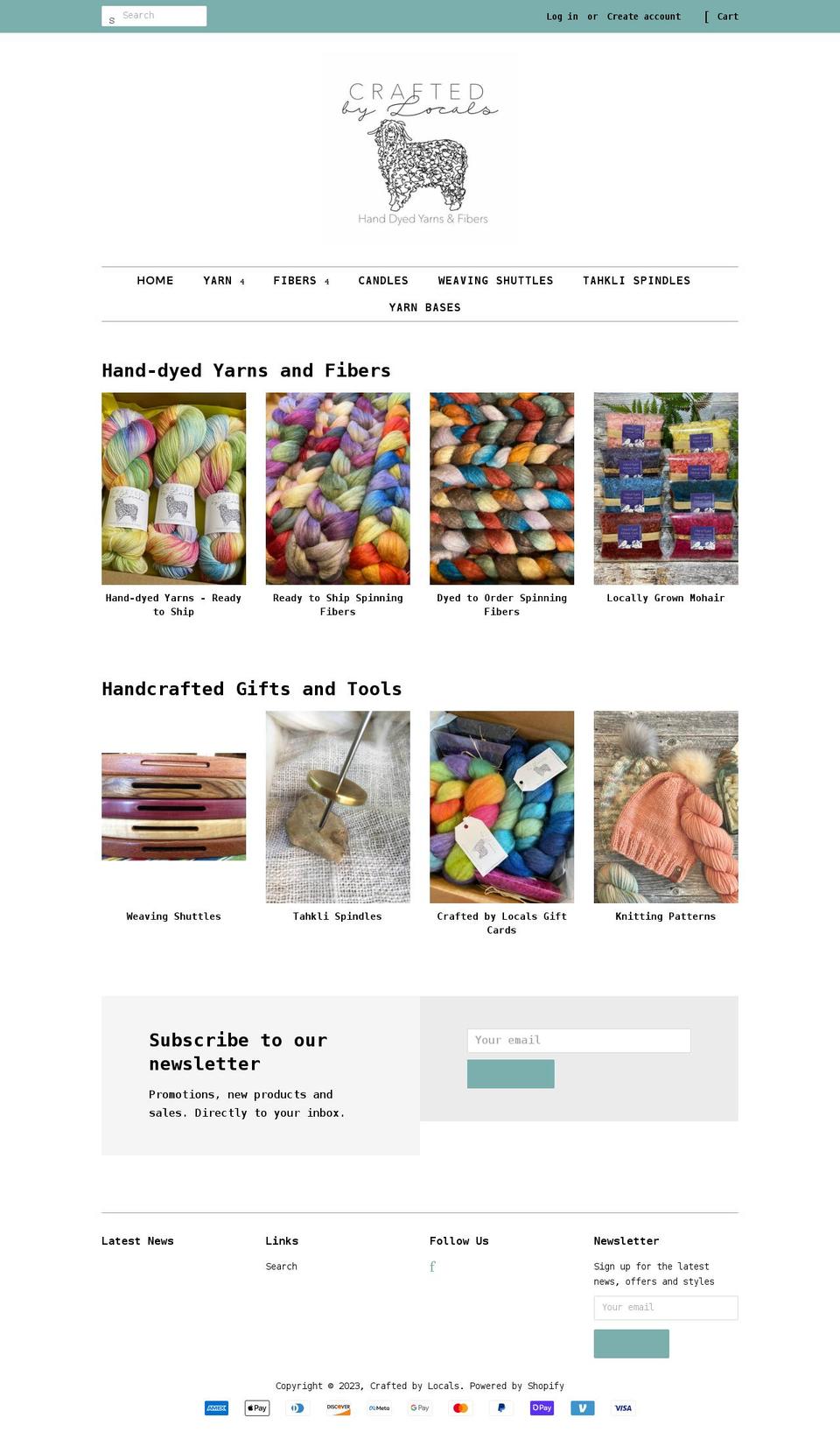 craftedbylocals.com shopify website screenshot