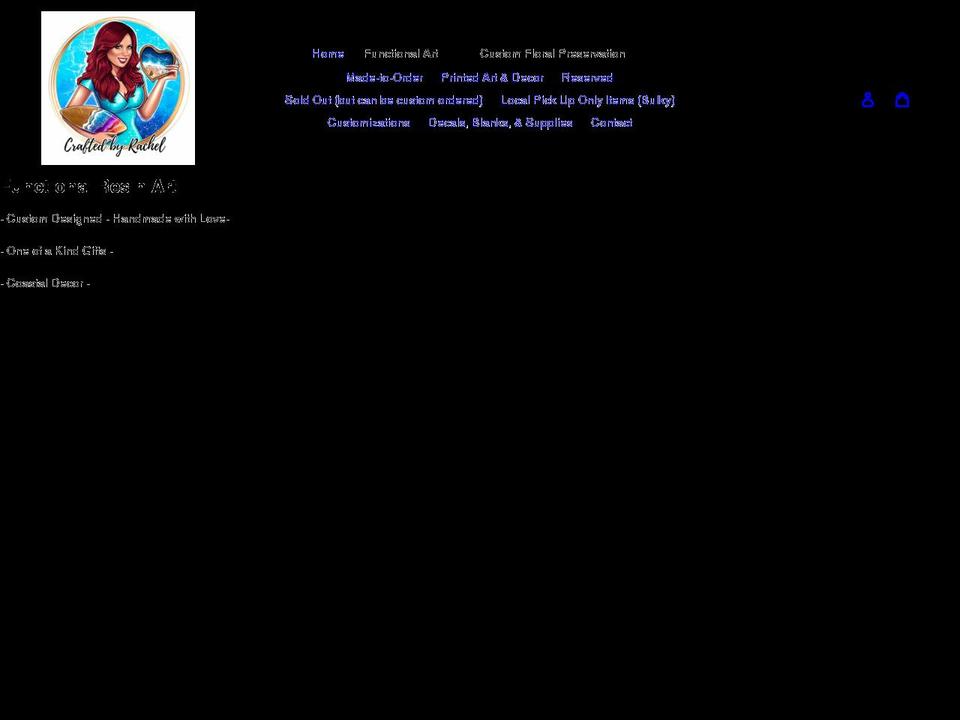 craftedbyrachel.com shopify website screenshot