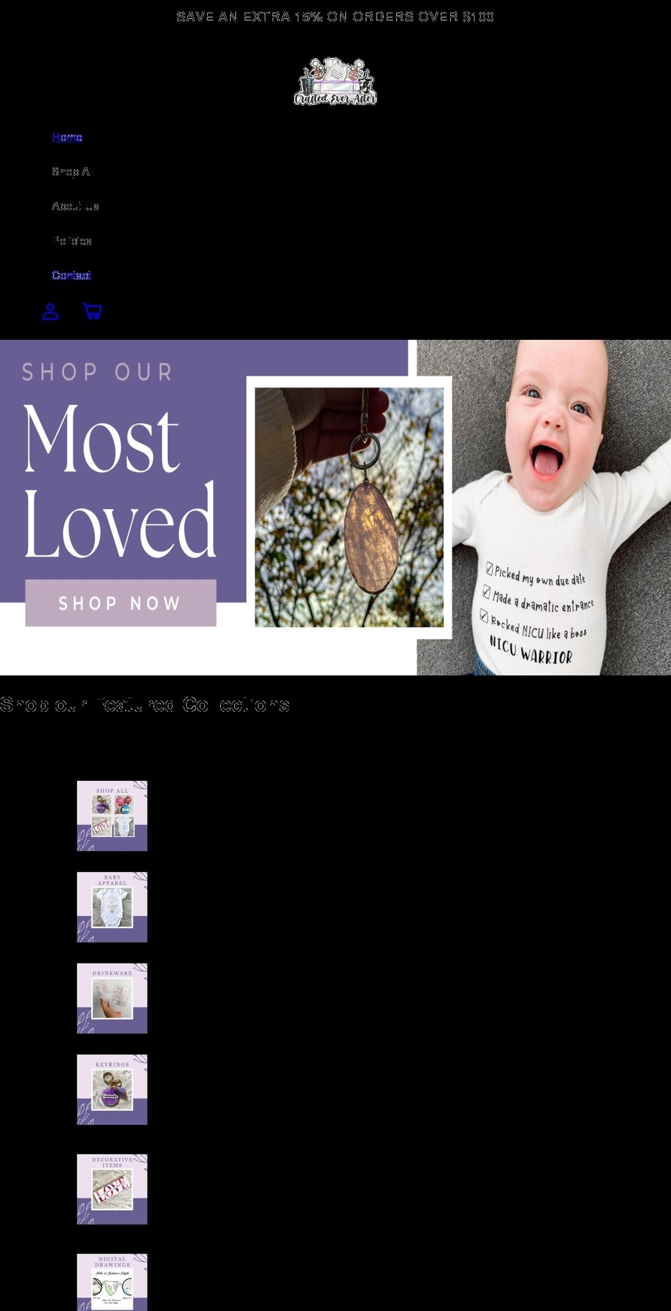 craftedeverafter.net shopify website screenshot