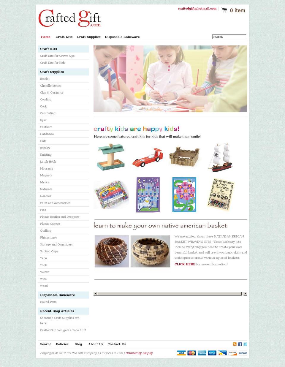 craftedgift.com shopify website screenshot