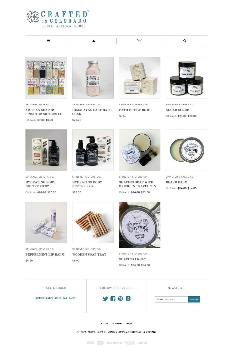 craftedincolorado.com shopify website screenshot