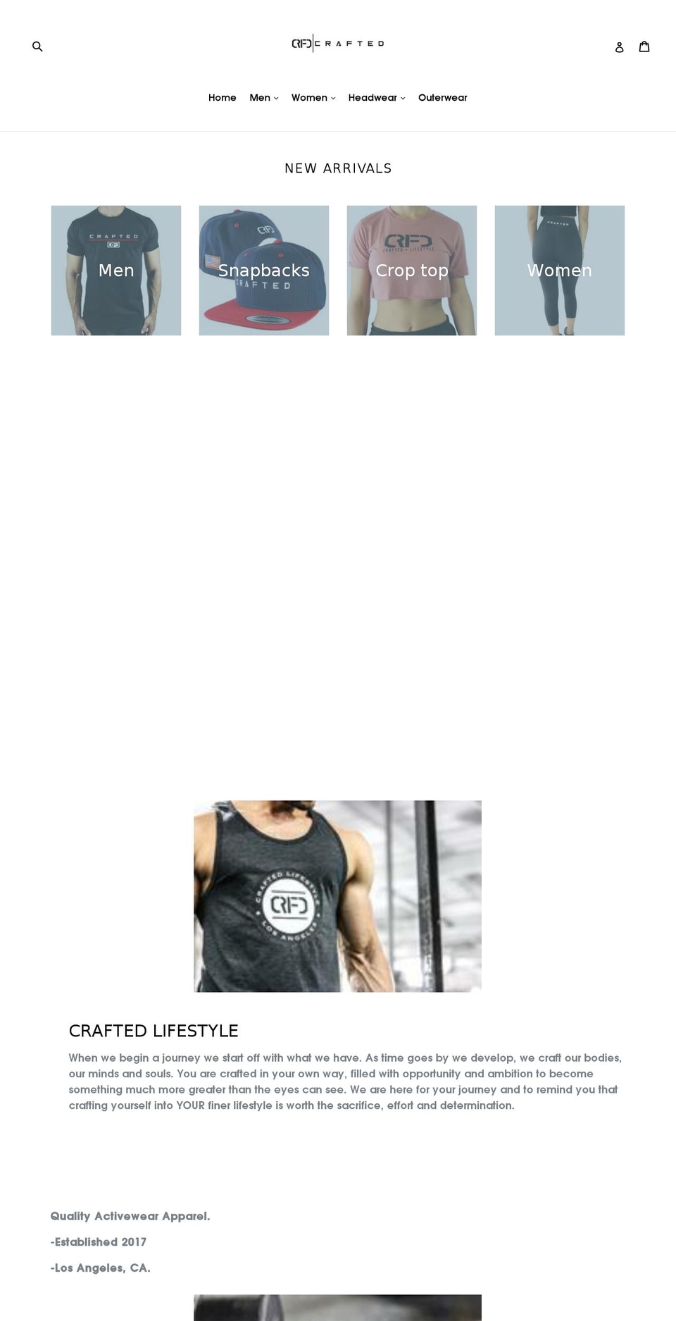 craftedlifestyle.com — Shopify storefront screenshot
