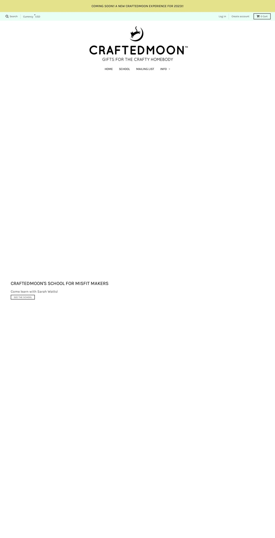 craftedmoon.com shopify website screenshot