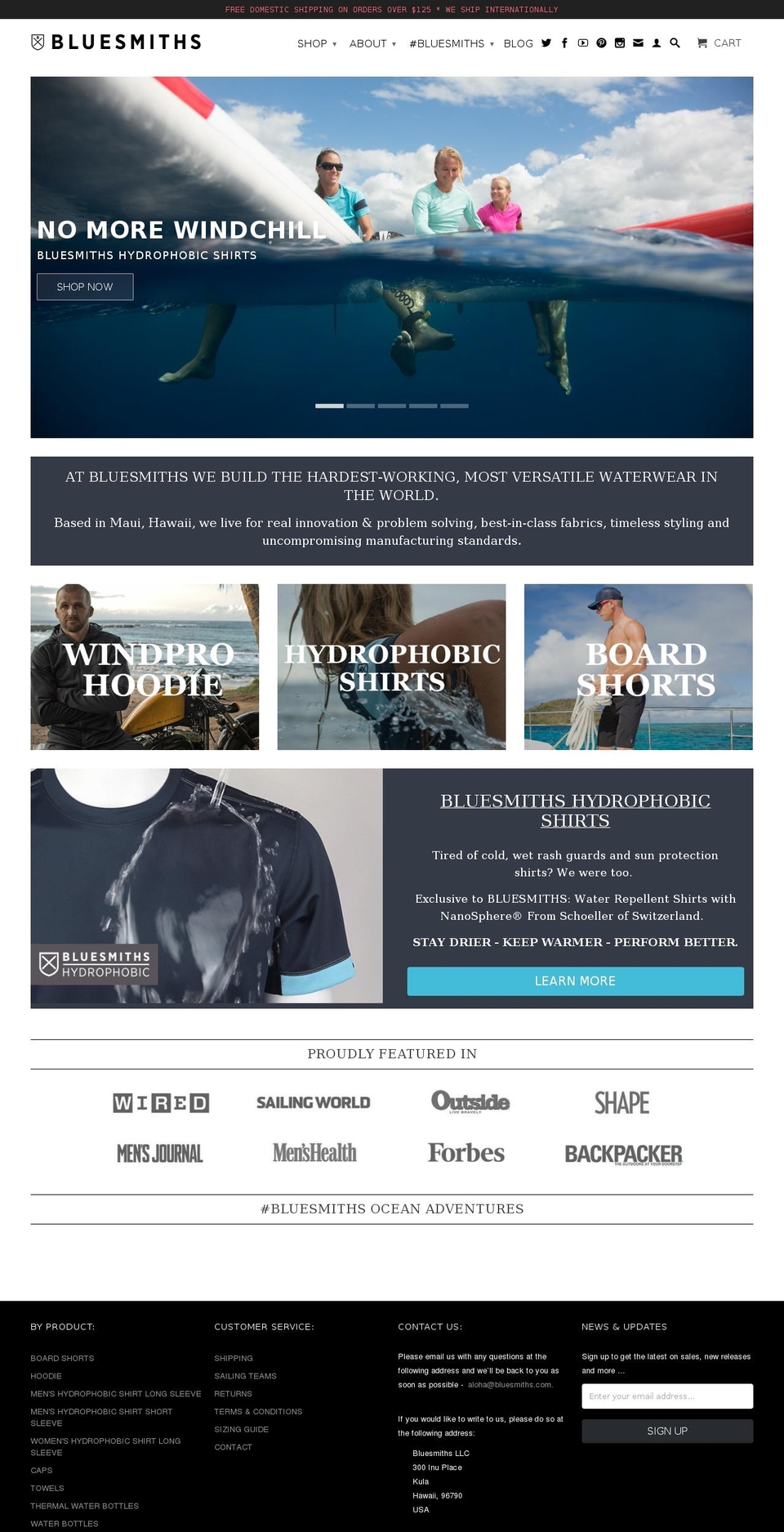 craftedwaterwear.com shopify website screenshot
