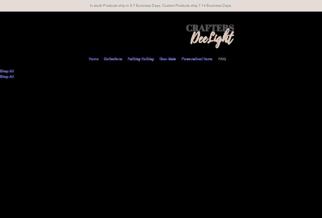 craftersdeelight.com shopify website screenshot
