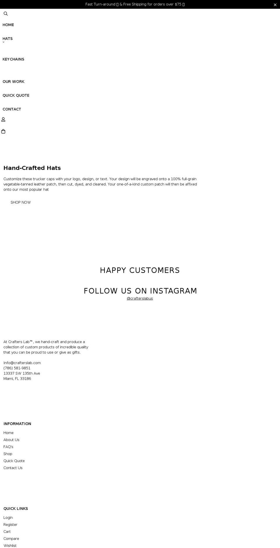 crafterslab.com shopify website screenshot