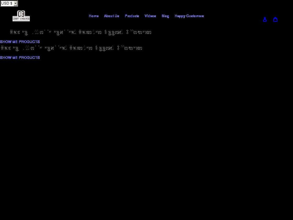 craftevolved.com shopify website screenshot