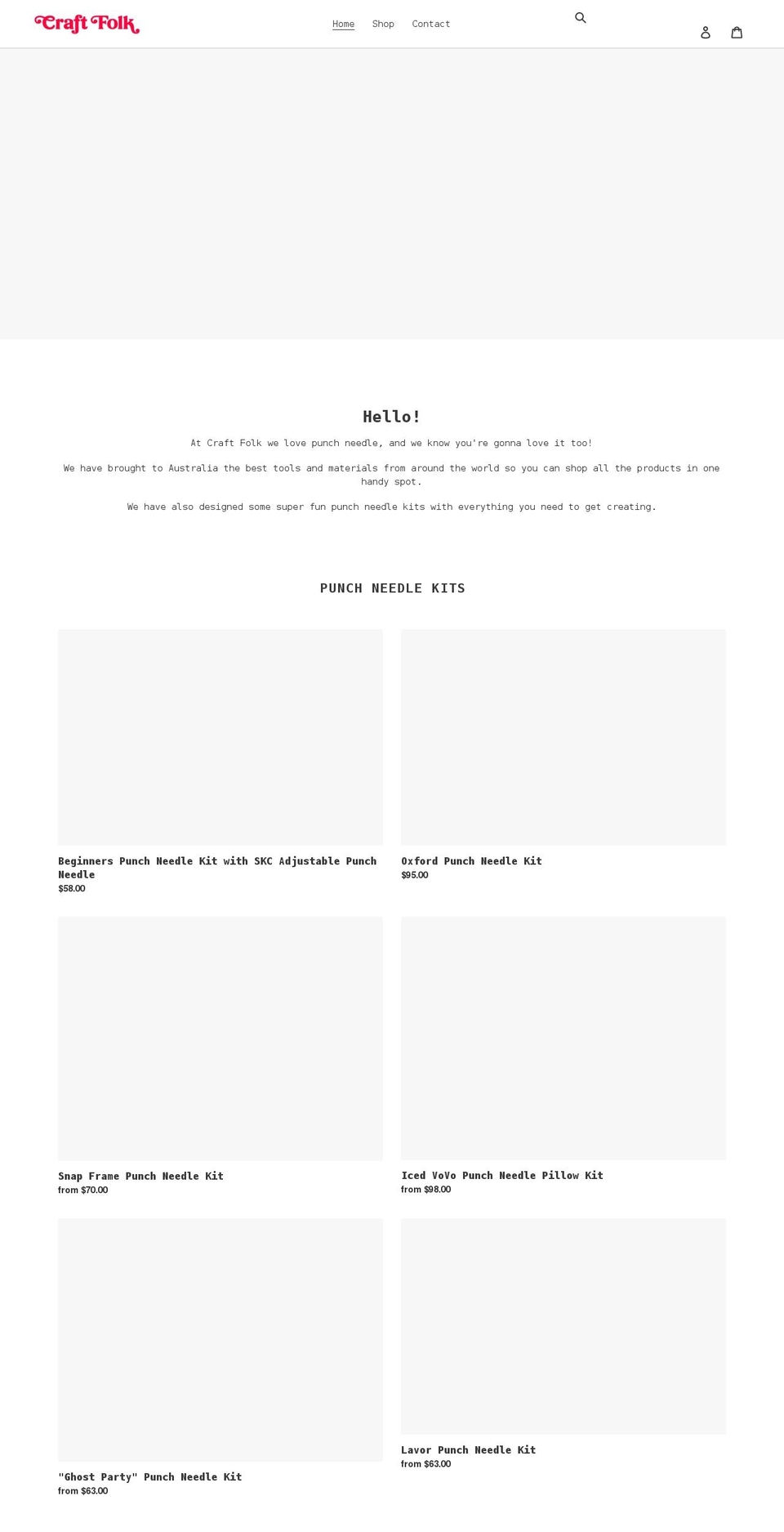 craftfolk.com.au shopify website screenshot