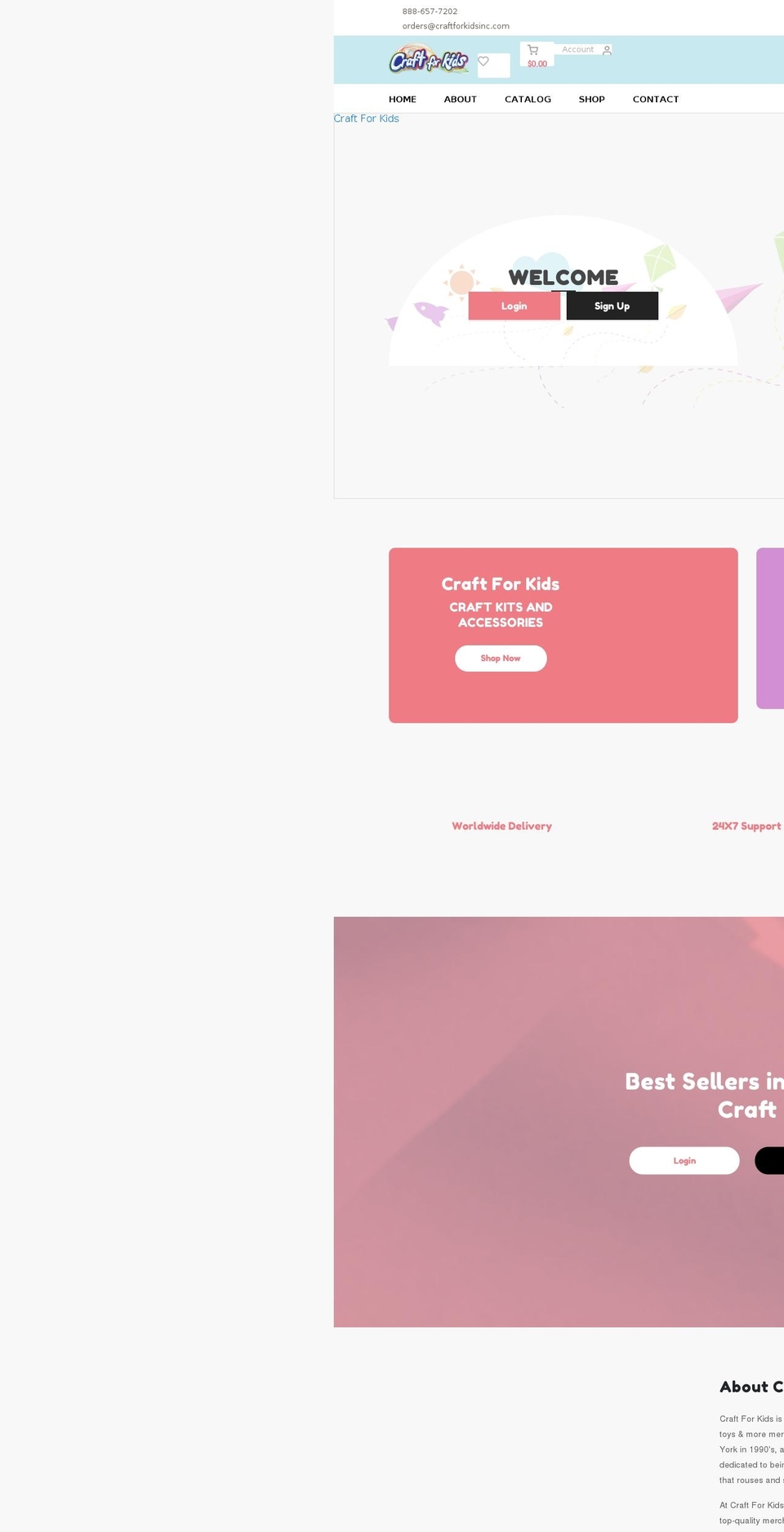 craftforkidsinc.com shopify website screenshot