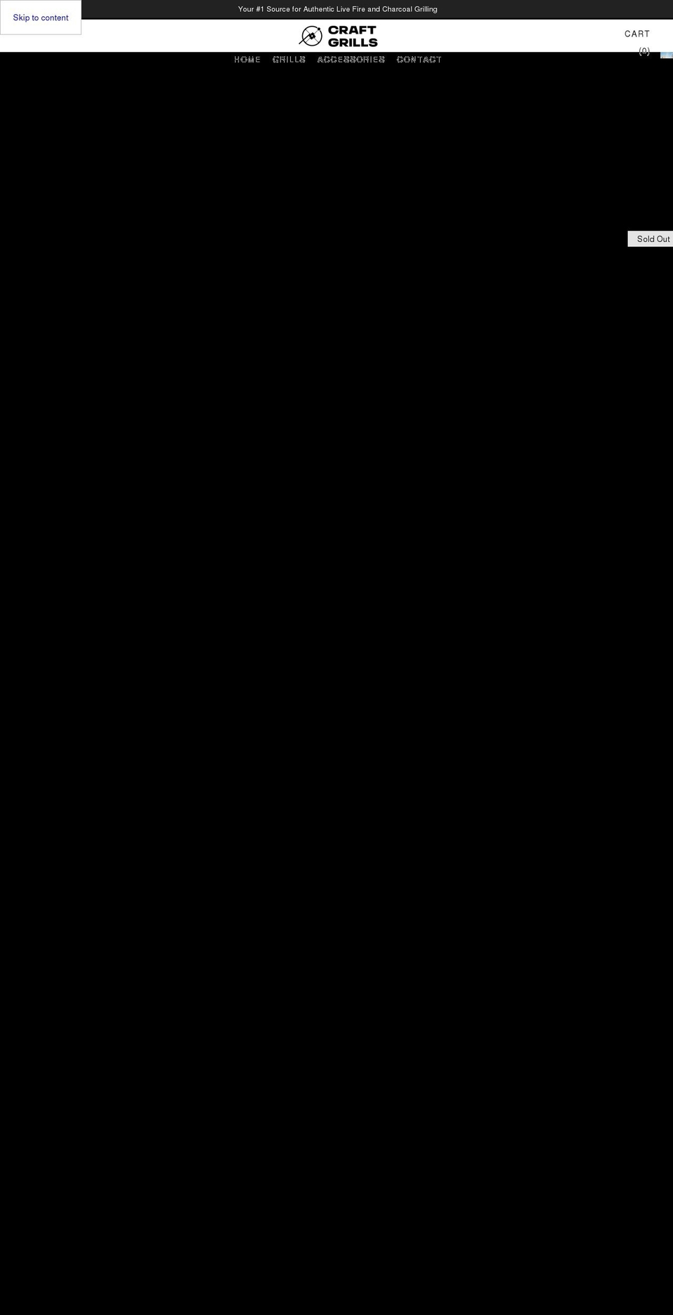 craftgrills.com shopify website screenshot