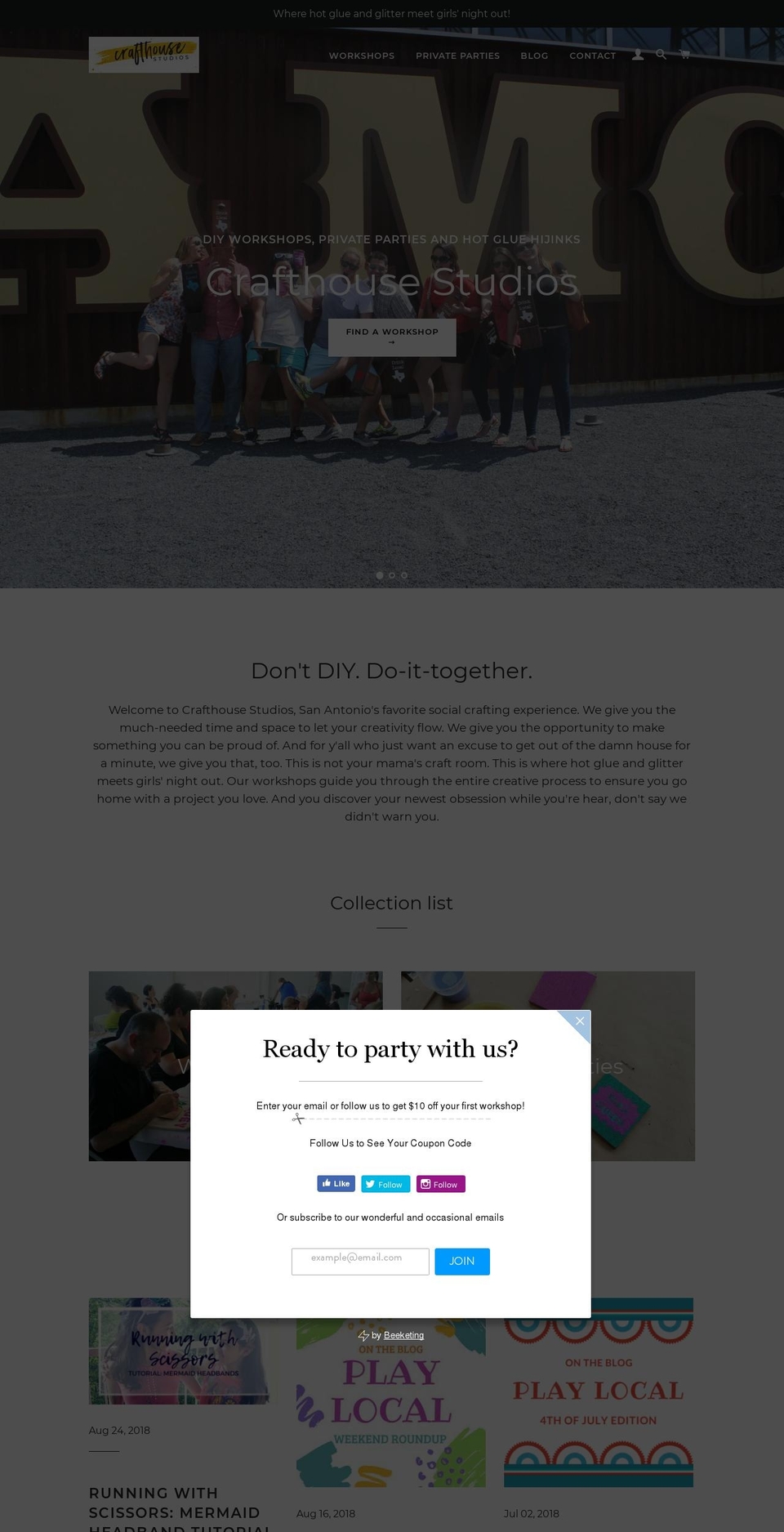 crafthousestudios.com — Shopify storefront screenshot