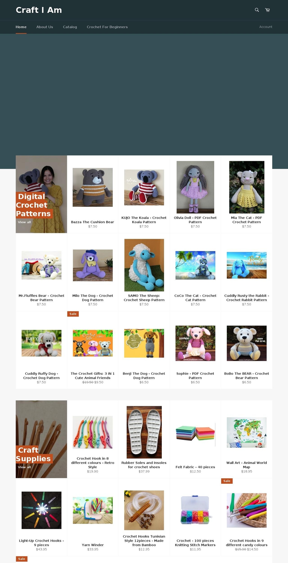 craftiam.com shopify website screenshot