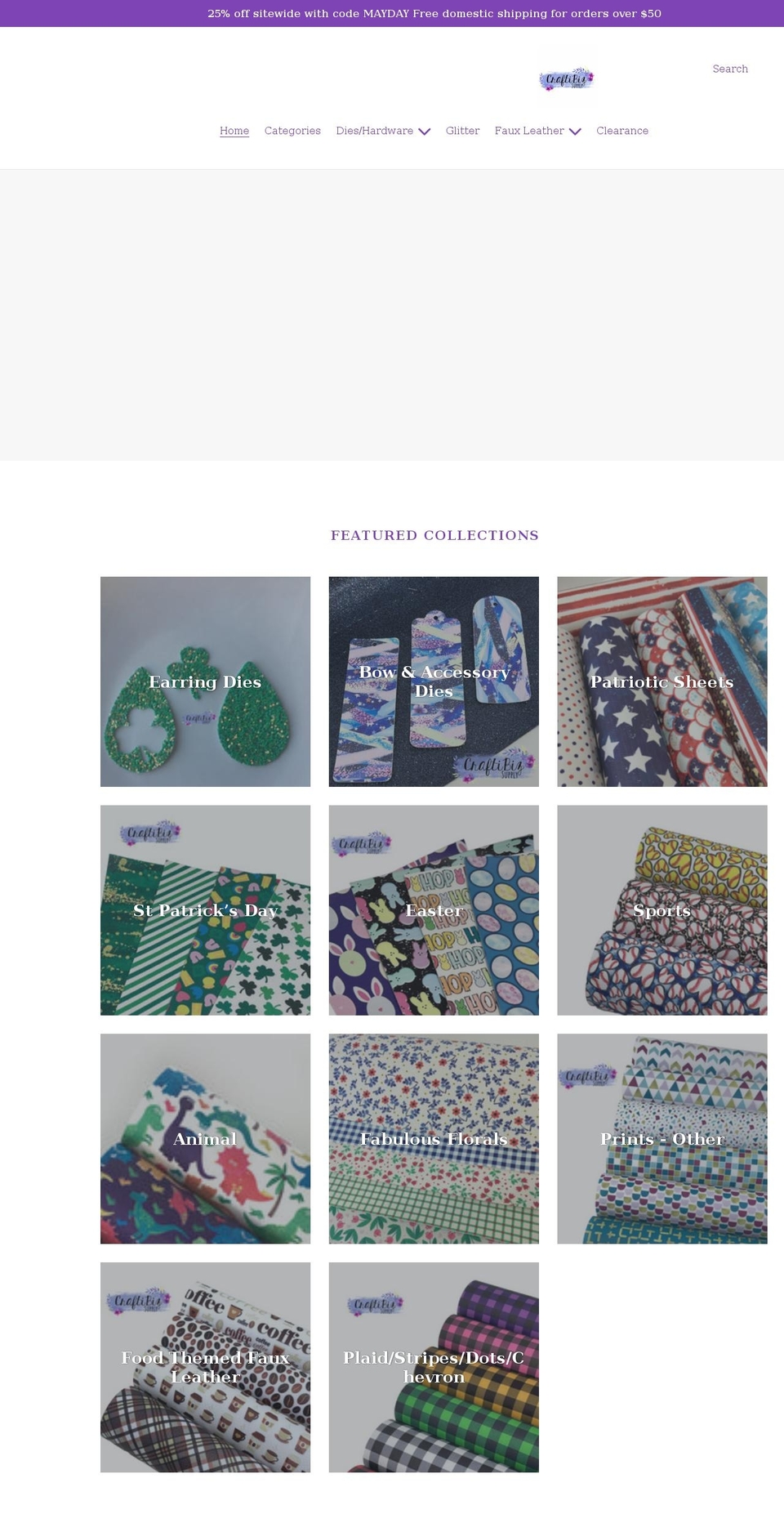 craftibizsupply.com shopify website screenshot