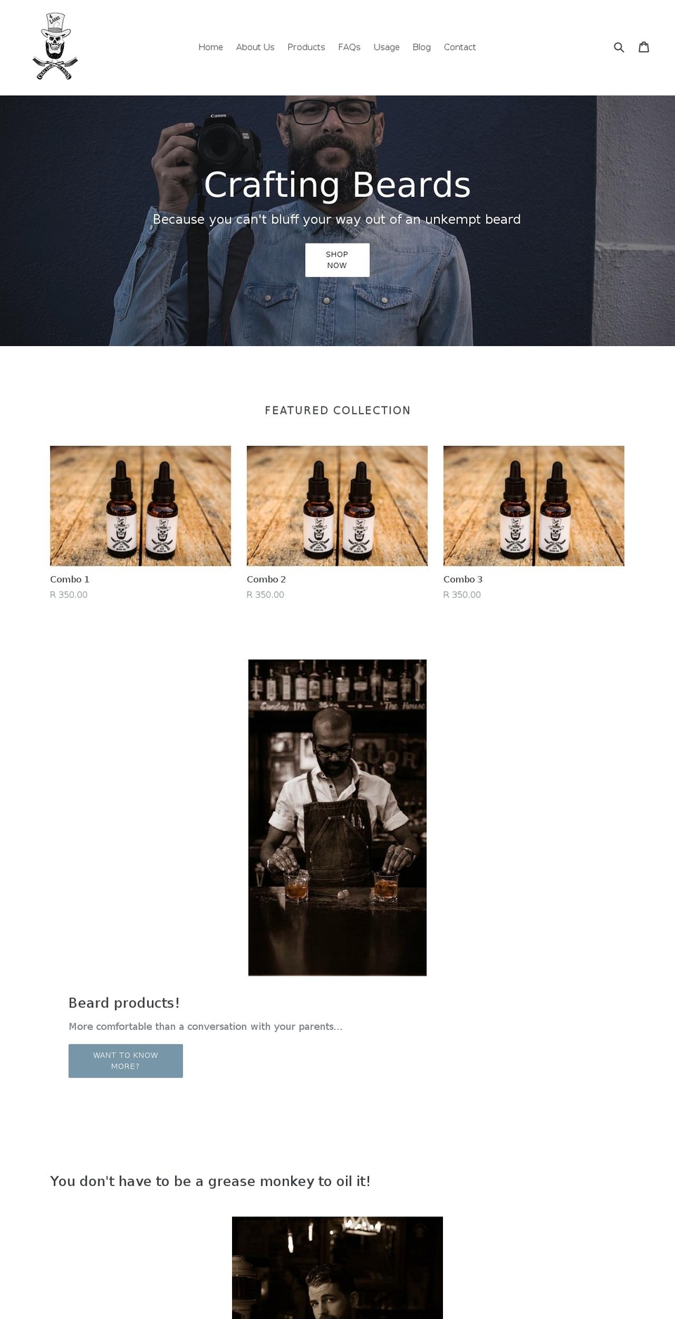 craftingbeards.com — Shopify storefront screenshot
