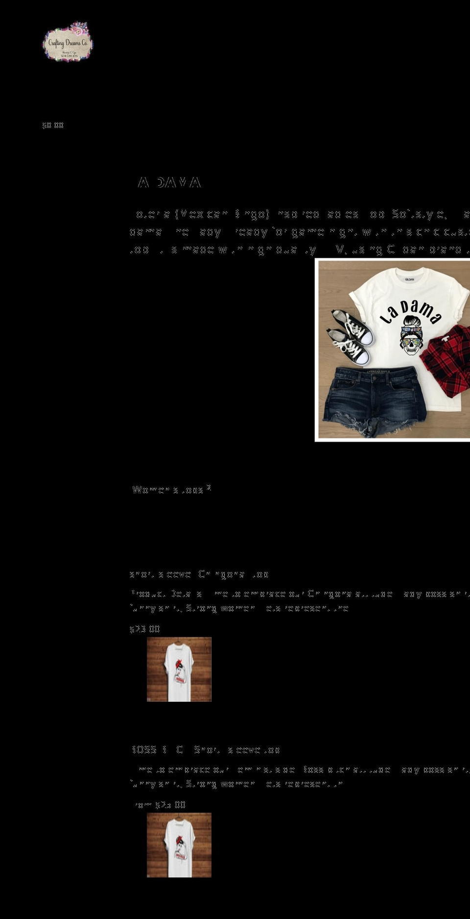craftingdreamsco.com shopify website screenshot