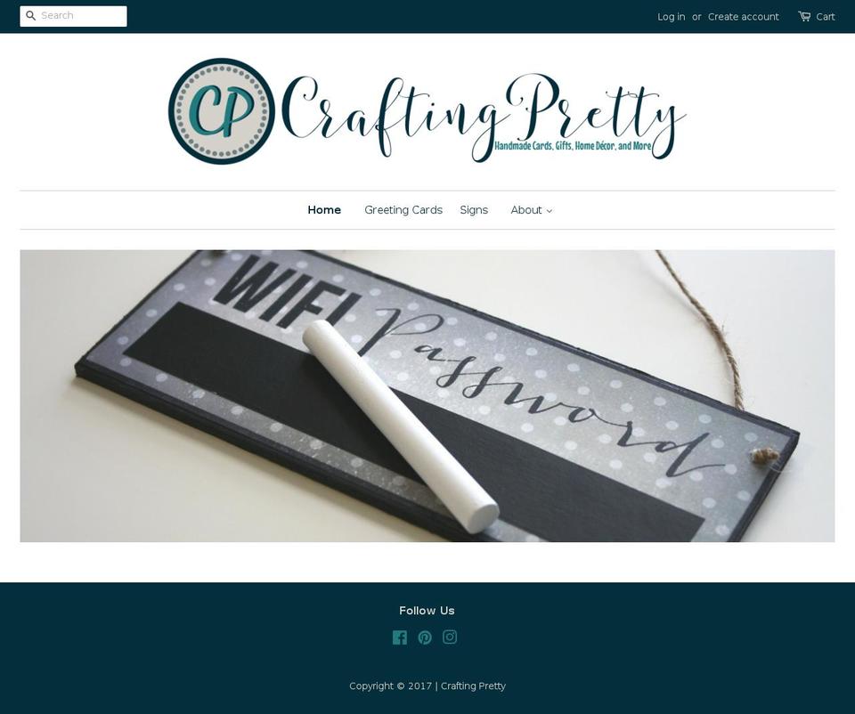 craftingpretty.com shopify website screenshot