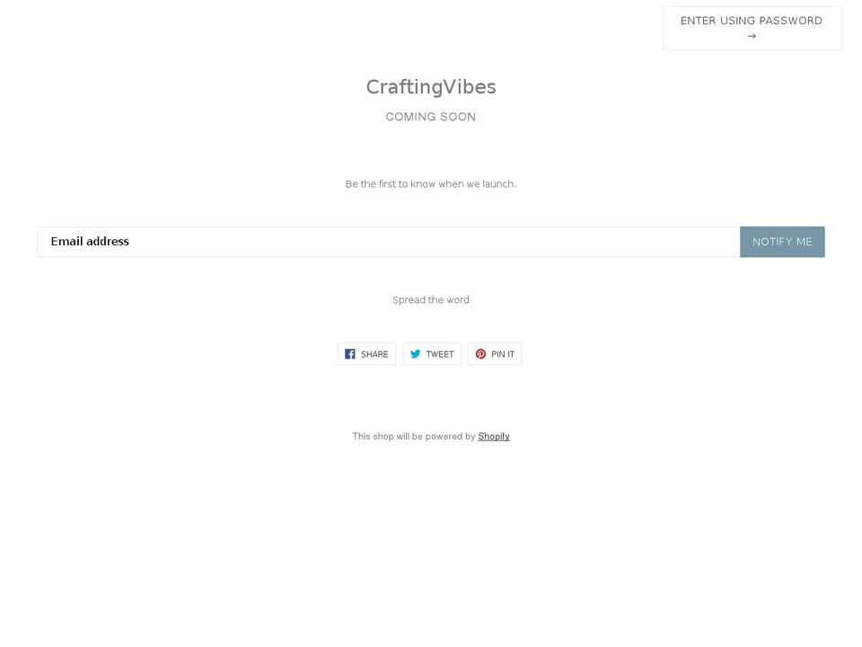 craftingvibes.com — Shopify storefront screenshot