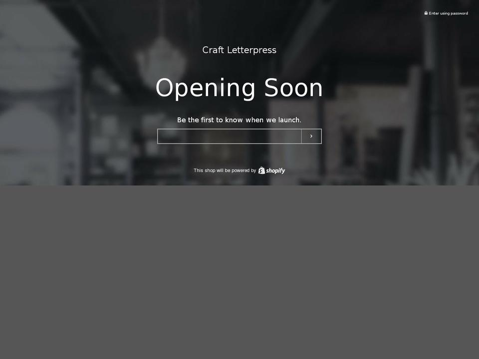 craftletterpress.com — Shopify storefront screenshot