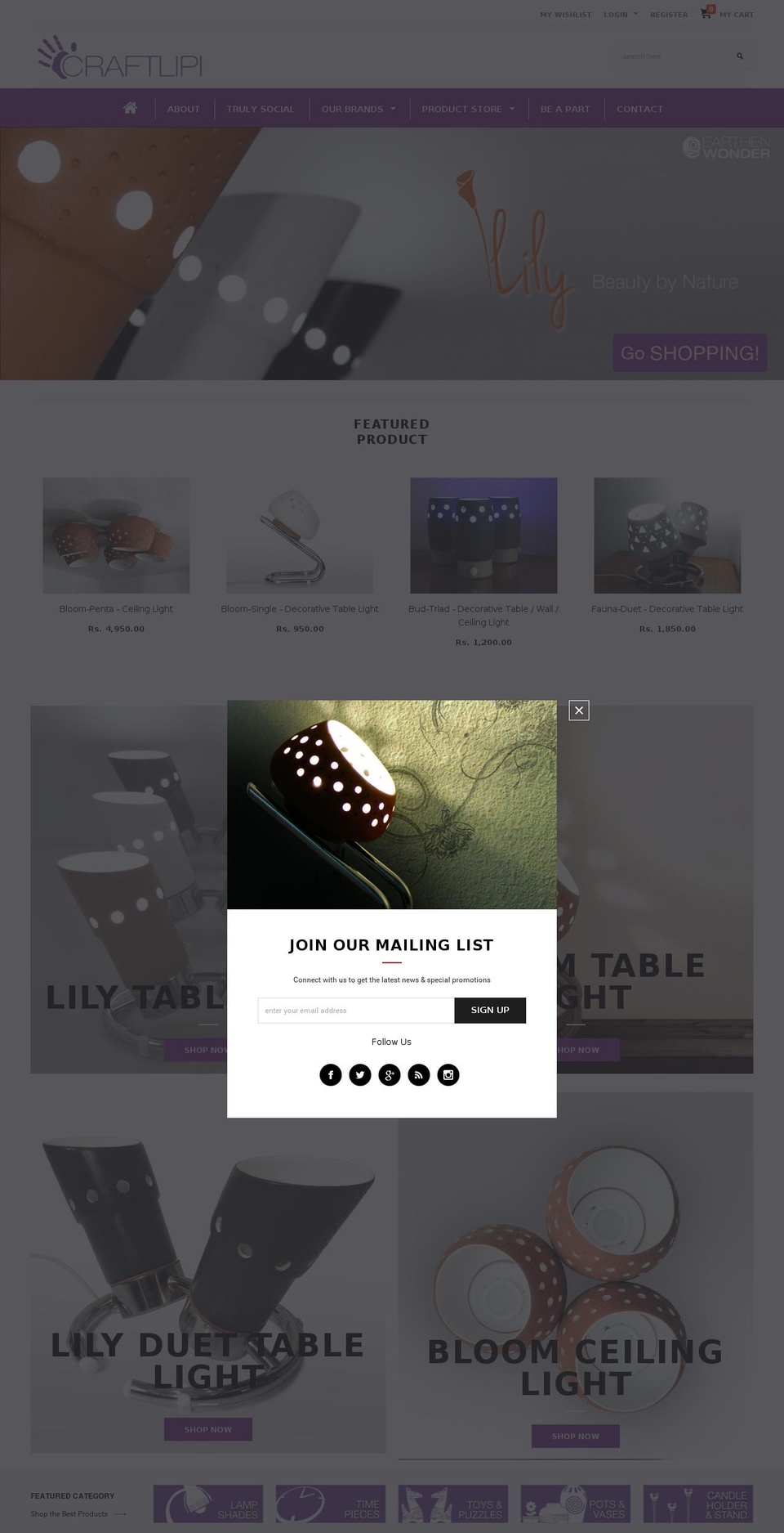 decortica-theme-source Shopify theme site example craftlipi.com