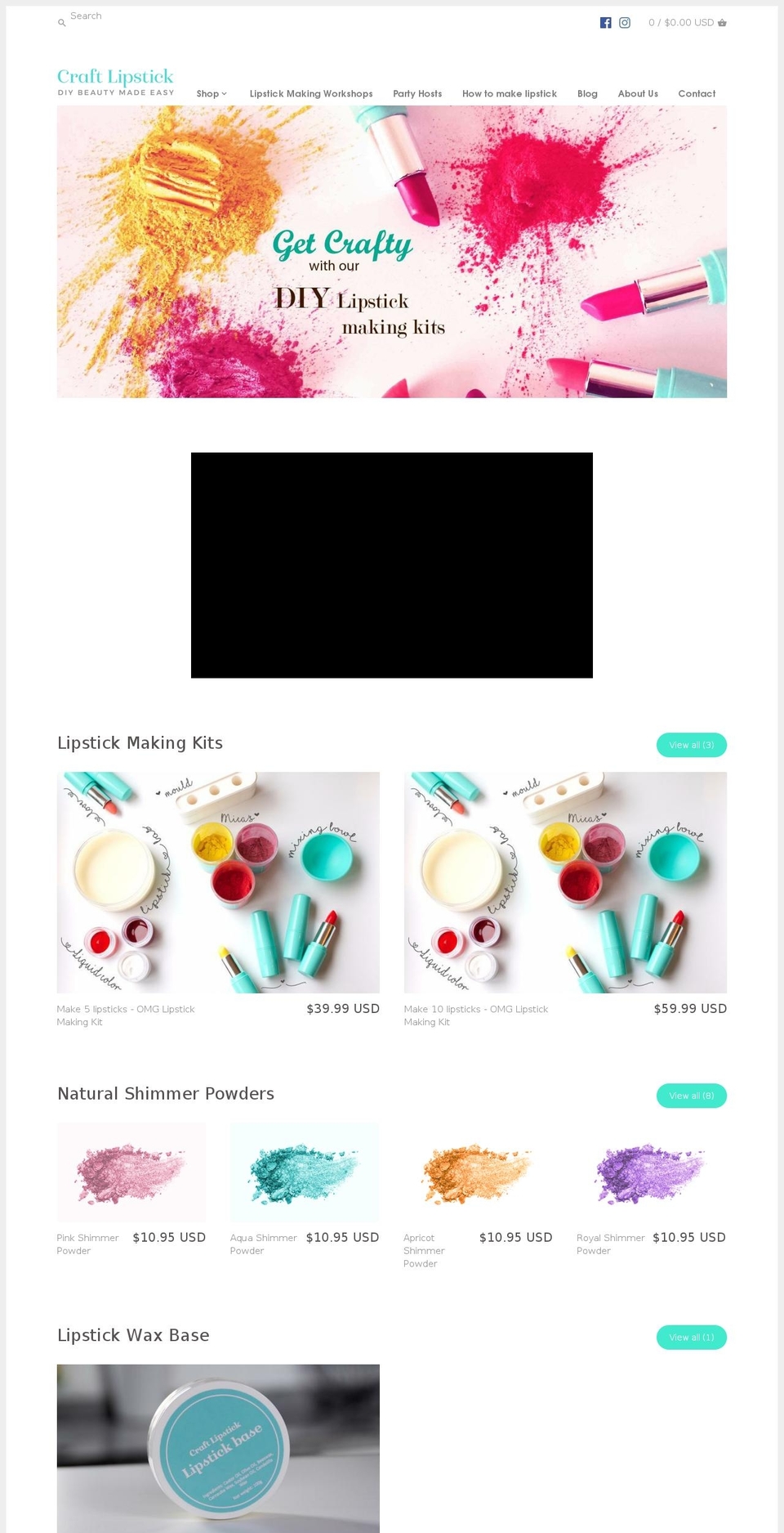craftlipstick.com — Shopify storefront screenshot
