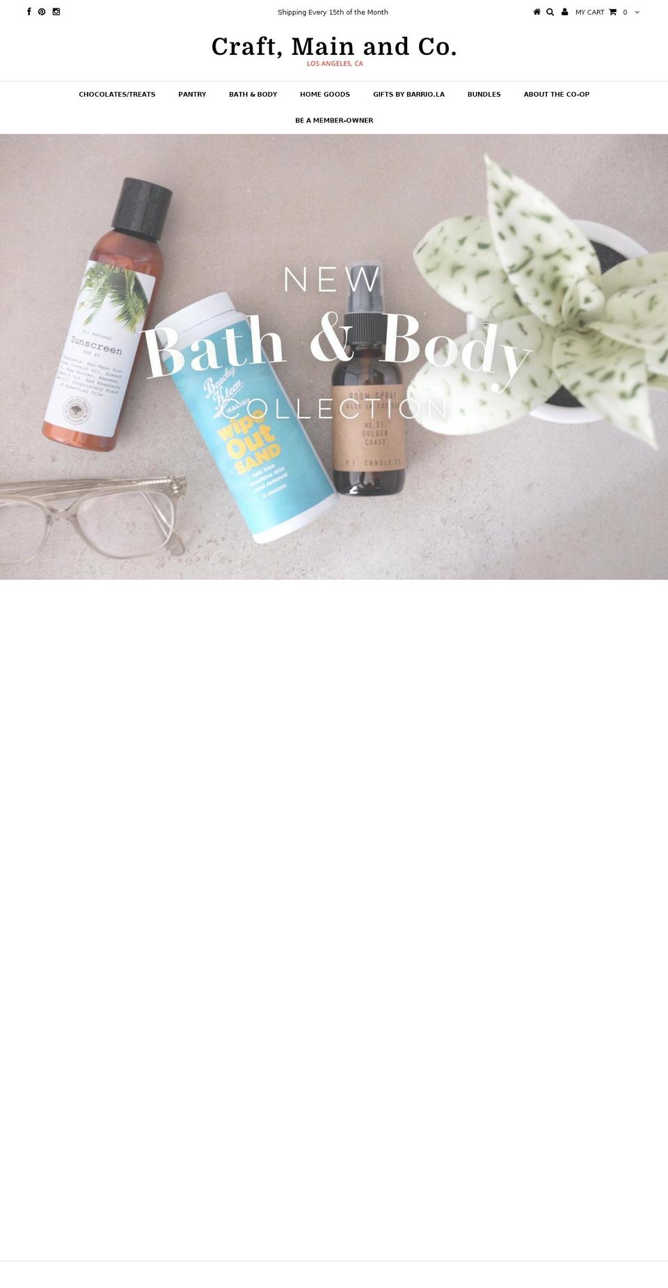 craftmainandco.com shopify website screenshot