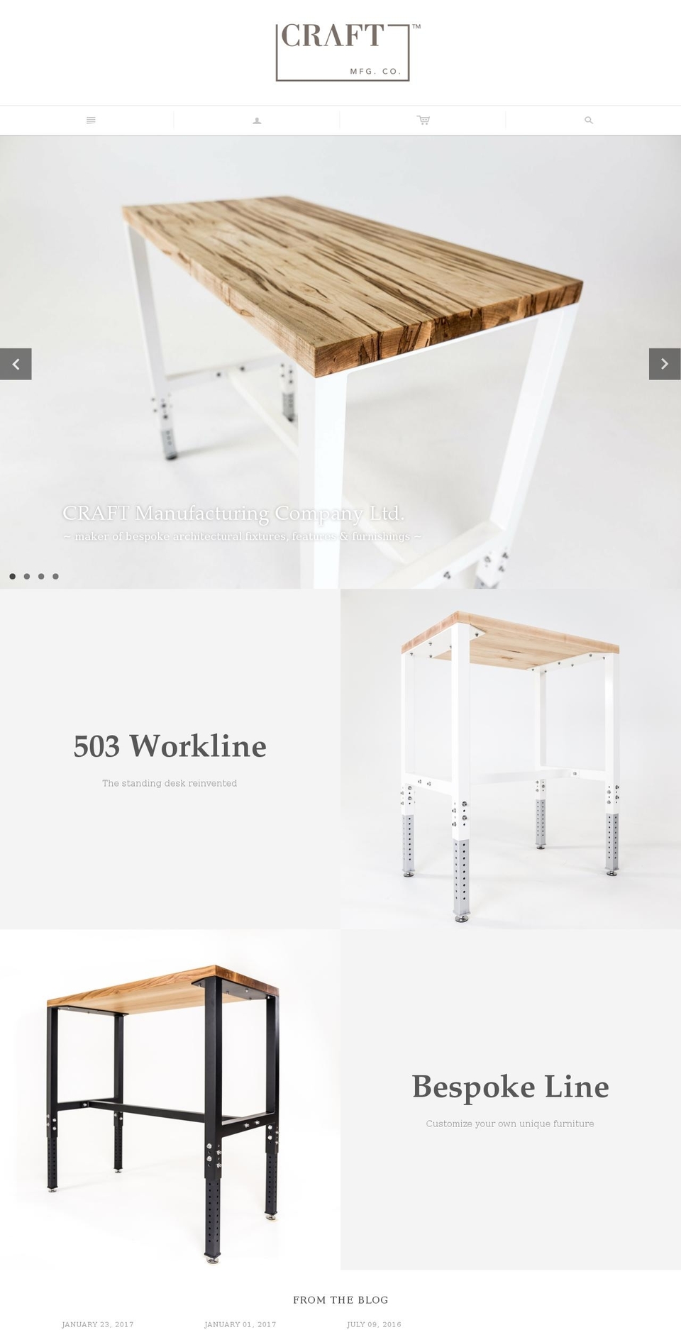 craftmfgco.com — Shopify storefront screenshot
