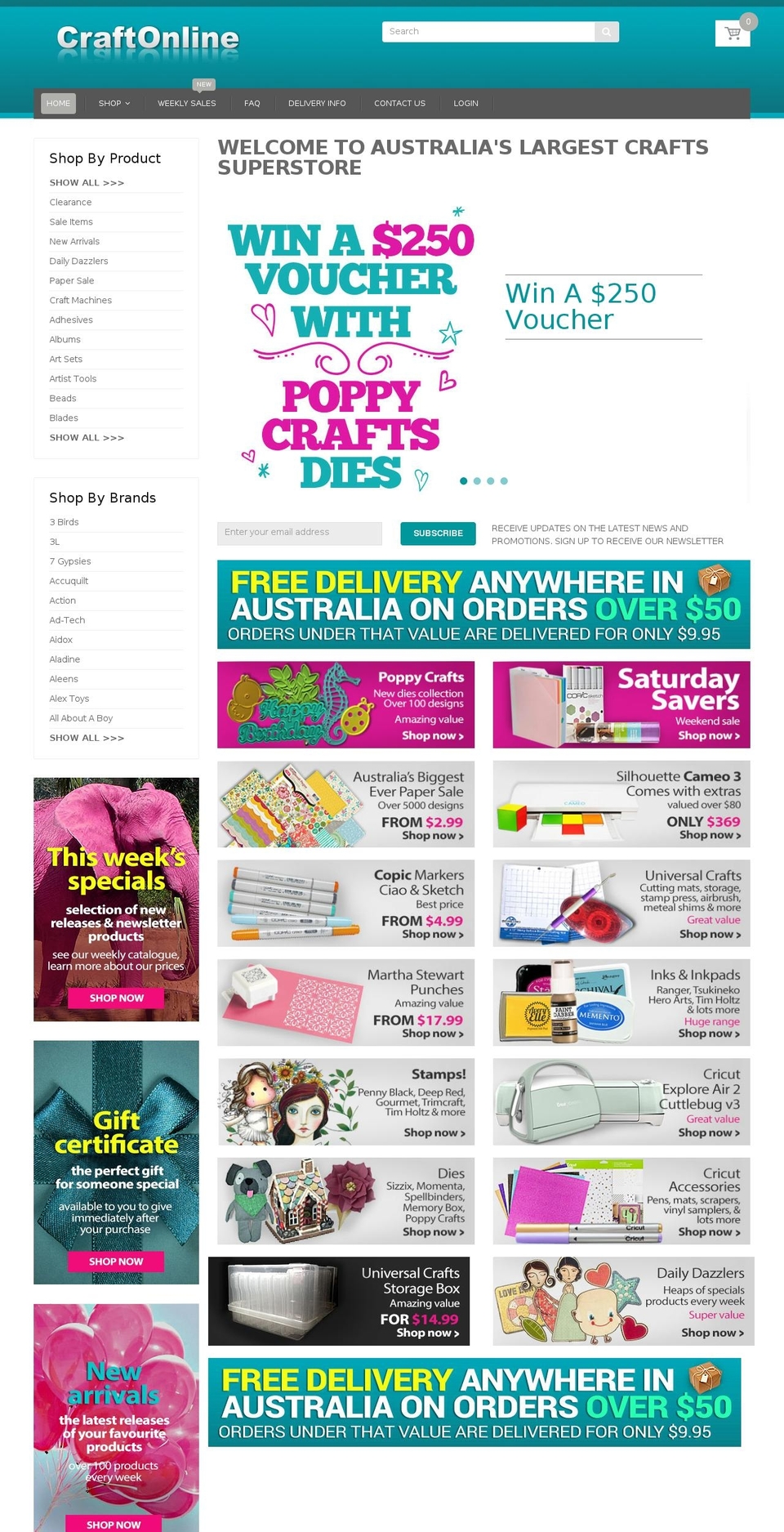 craftonline.com.au shopify website screenshot