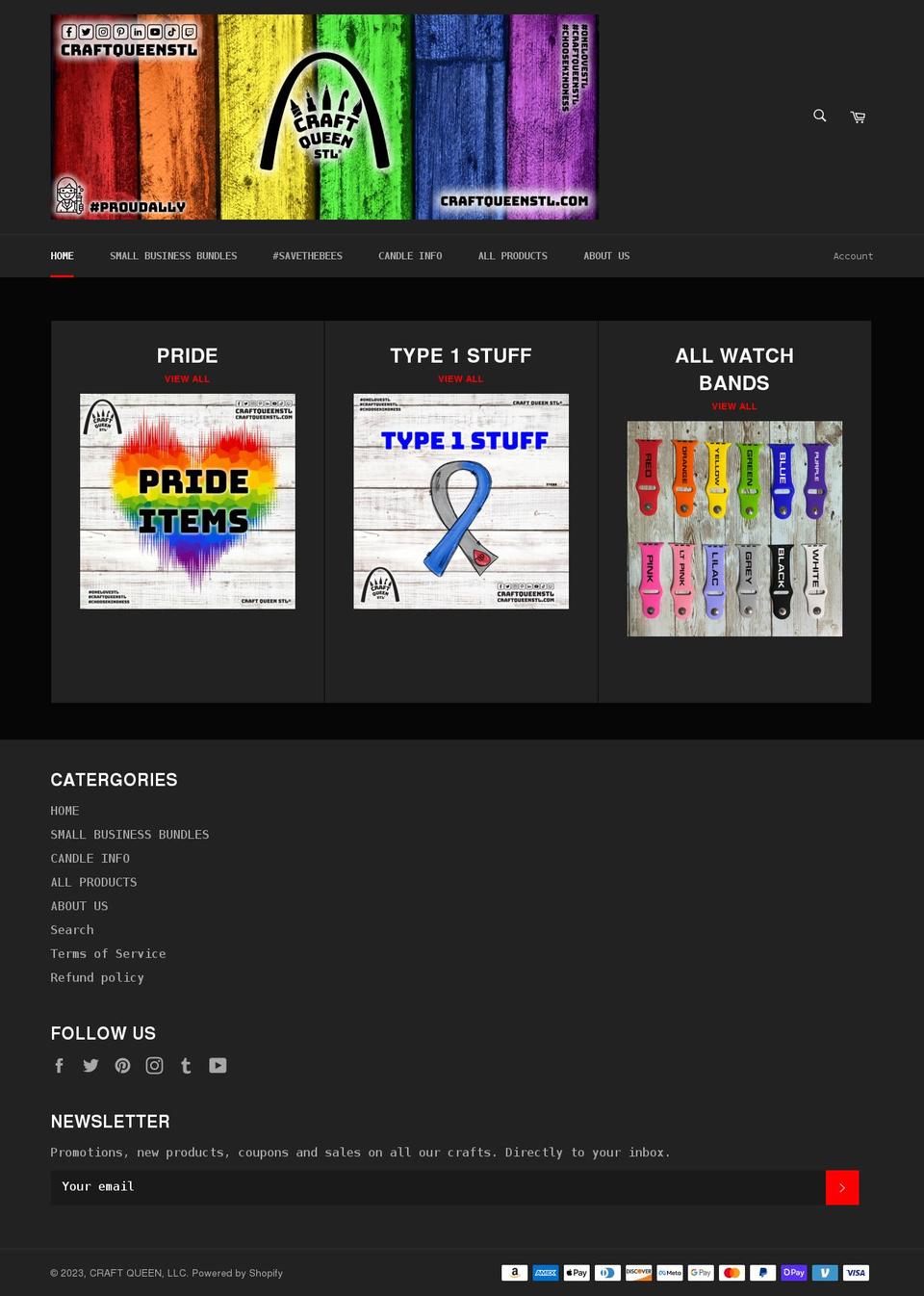 craftqueenstl.com shopify website screenshot